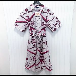 Katie Kime Belted Shirt Dress